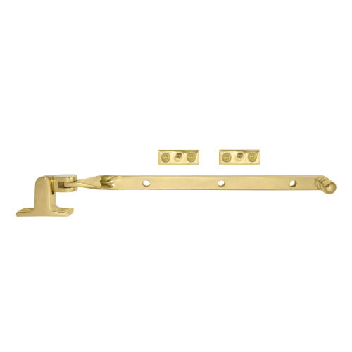 Fanlight Stay 250mm in Polished Brass Unlacquered