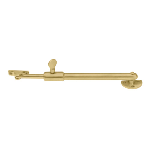 Telescopic Stay - Round in Matt Satin Brass