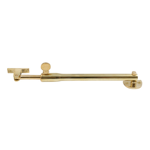 Telescopic Stay - Round in Polished Brass Unlacquered