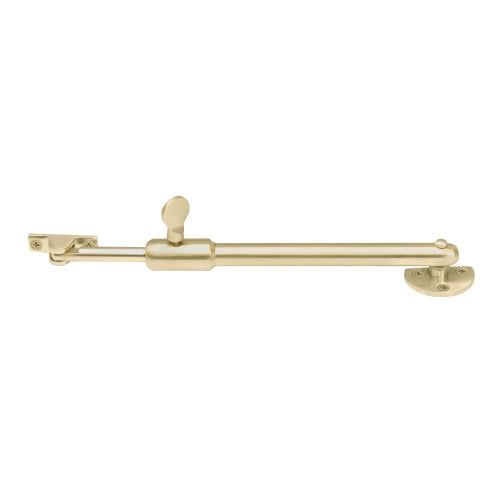 Telescopic Stay - Round in Satin Brass Unlaquered