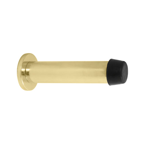 85mm Doorstop Concealed Skirting Fix in Polished Brass