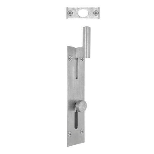 Necked Outward Reverse Bolt in Satin Chrome