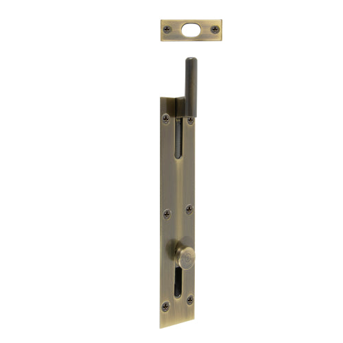 Necked Outward Reverse Bolt - Brushed Bronze / 150mm in Brushed Bronze