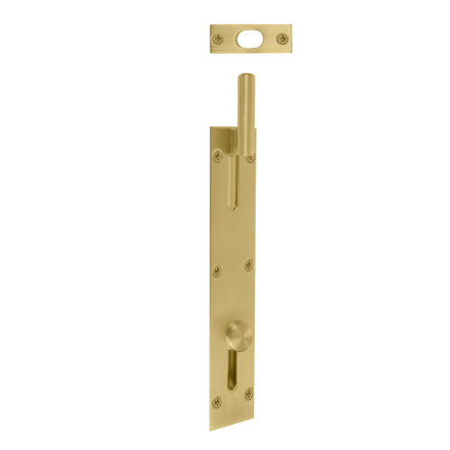 Necked Outward Reverse Bolt in Matt Satin Brass
