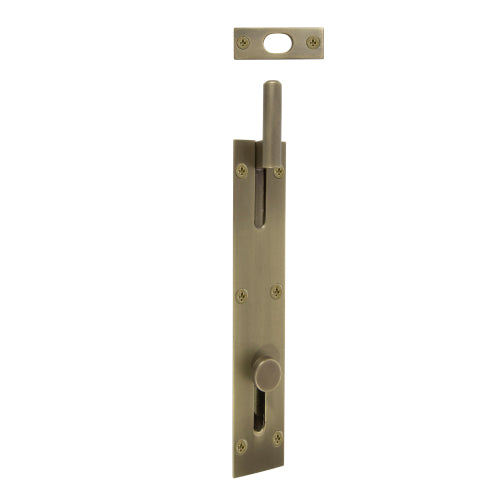 Necked Outward Reverse Bolt in Roman Brass
