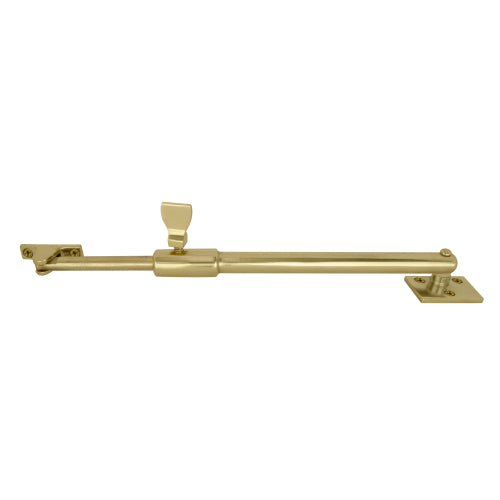 Telescopic Stay - Square in Polished Brass