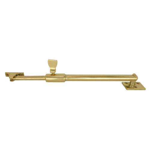 Telescopic Stay - Square in Polished Brass Unlacquered
