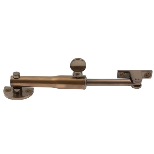 Windsor round restrictor stay for windows, durable aluminum construction with a sleek finish, enhances window safety and control.