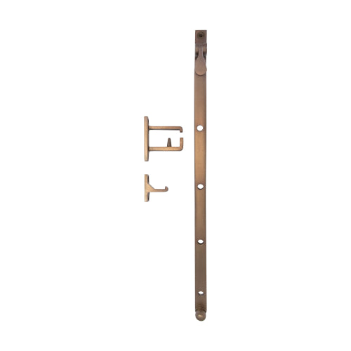 Windsor Casement Stay 300mm, metal window stay with adjustable arm for secure window opening, in a metallic finish.
