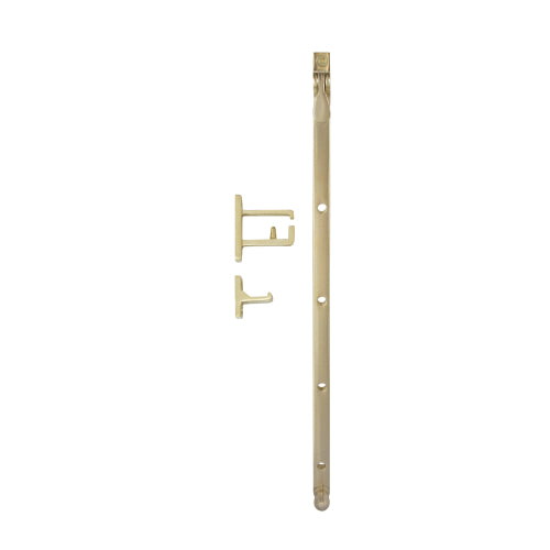 Windsor Casement Stay 300mm in white, showing the metal hinge and adjustable arm for window support and stability.