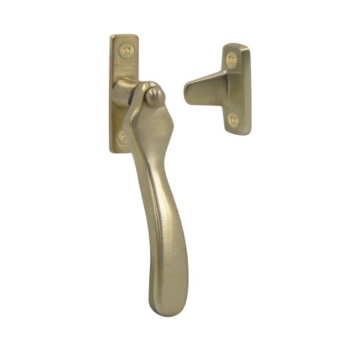 Traditional Wedge Fastener in Satin Brass Unlaquered