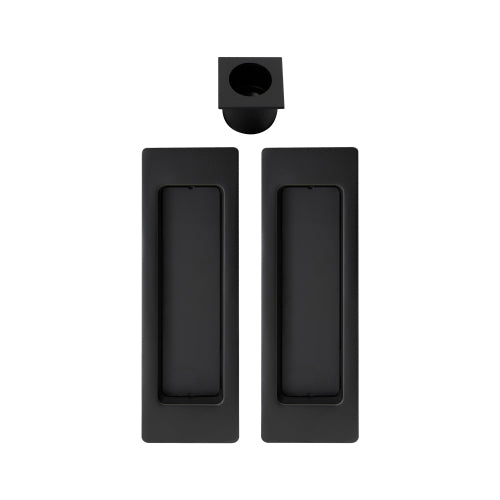 Windsor Cavity-Suite Ultra Passage Set door hardware with black finish, featuring sleek handles and latch mechanism.