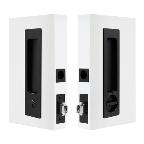 Windsor Cavity-Suite Ultra lock set in black, featuring multiple keys and lock components for secure door installation.