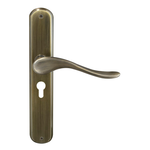 Haven Oval Backplate E48 Keyhole in Brushed Bronze