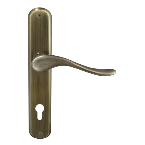 Haven Oval Backplate E85 Keyhole in Brushed Bronze