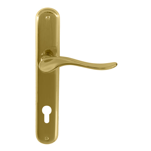 Haven Oval Backplate E85 Keyhole in Polished Brass Unlacquered