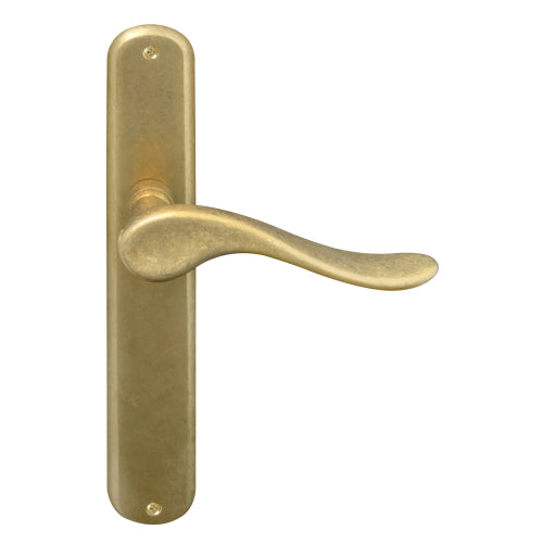 Haven Oval Backplate in Rumbled Brass