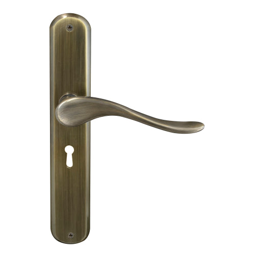 Haven Oval Backplate Std Keyhole in Brushed Bronze