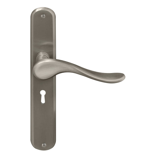 Haven Oval Backplate Std Keyhole in Brushed Nickel