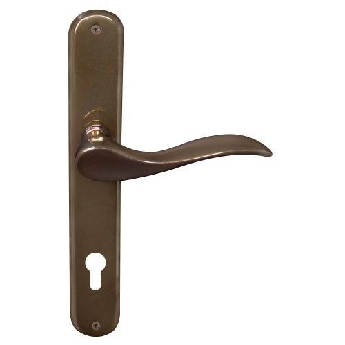 Hermitage Oval Backplate E85 Keyhole in Antique Bronze
