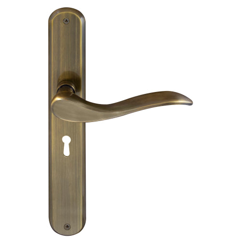 Hermitage Oval Backplate Std Keyhole in Brushed Bronze