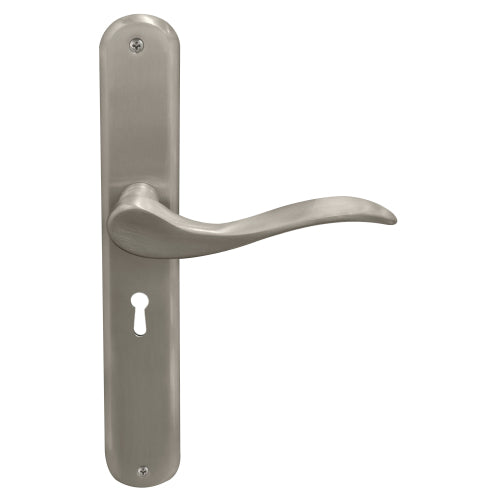 Hermitage Oval Backplate Std Keyhole in Brushed Nickel