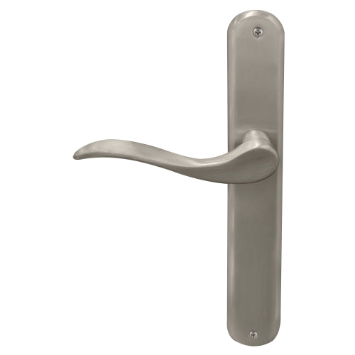 Hermitage Oval Backplate Dummy Lever - LH in Brushed Nickel