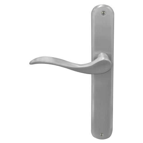 Hermitage Oval Backplate Dummy Lever - LH in Satin Chrome