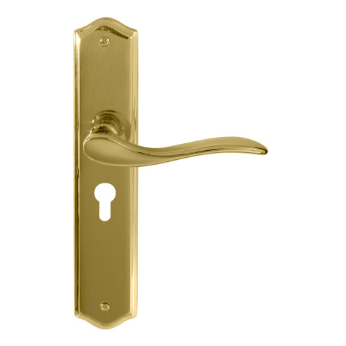 Hermitage Traditional Backplate E48 Keyhole in Polished Brass Unlacquered