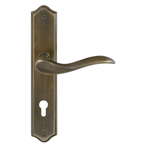 Hermitage Traditional Backplate E85 Keyhole in Brushed Bronze