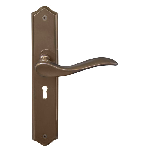 Hermitage Traditional Backplate Std Keyhole in Antique Bronze