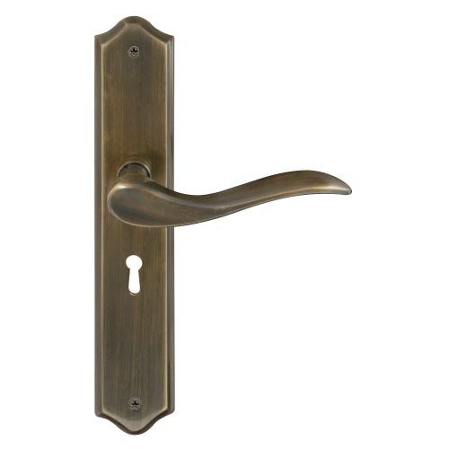Hermitage Traditional Backplate Std Keyhole in Brushed Bronze