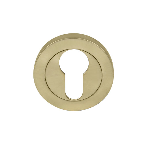 Escutcheon - 50mm Rose (Pair) in Satin Brass Unlaquered