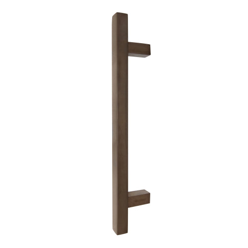 Windsor 8192, Square Profile, Brass Pull Handle Pair Square 300mm OA in Antique Bronze