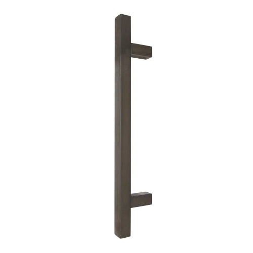 Windsor 8192, Square Profile, Brass Pull Handle Pair Square 300mm OA in Natural Bronze