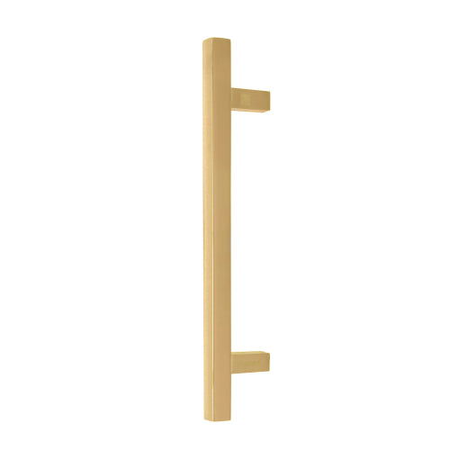 Windsor 8192, Square Profile, Brass Pull Handle Pair Square 300mm OA in Polished Brass Unlacquered