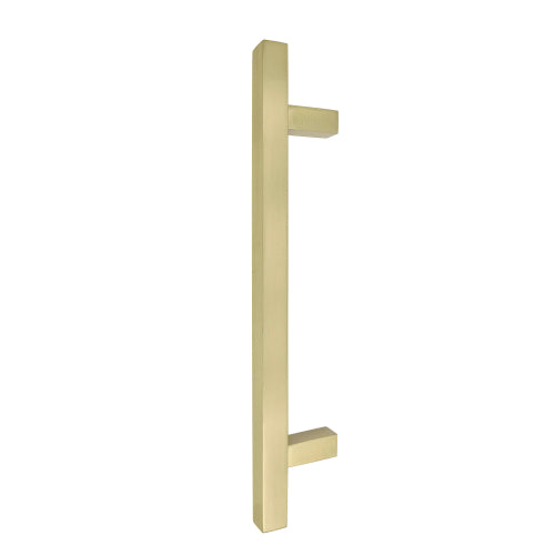 Windsor 8192, Square Profile, Brass Pull Handle Pair Square 300mm OA in Satin Brass Unlaquered