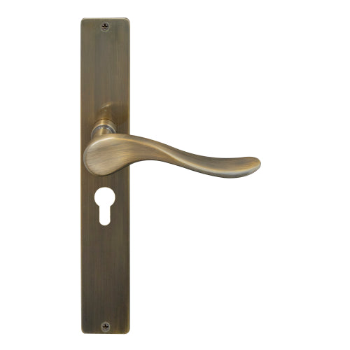 Haven Square Backplate E48 Keyhole in Brushed Bronze