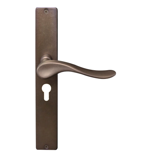 Haven Square Backplate E48 Keyhole in Matt Antique Bronze