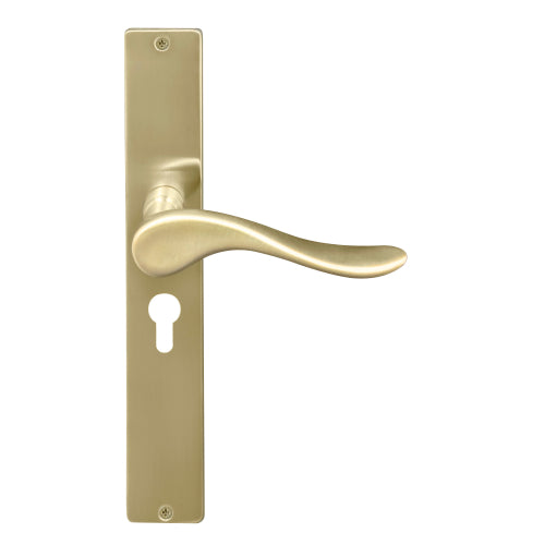 Haven Square Backplate E48 Keyhole in Satin Brass Unlaquered