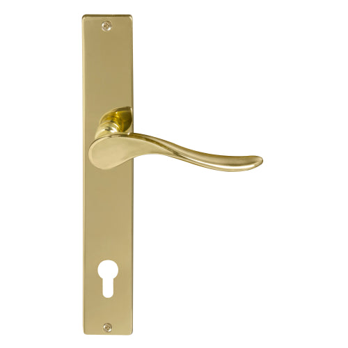 Haven Square Backplate E85 Keyhole in Polished Brass