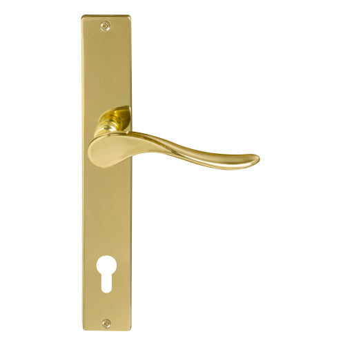 Haven Square Backplate E85 Keyhole in Polished Brass Unlacquered