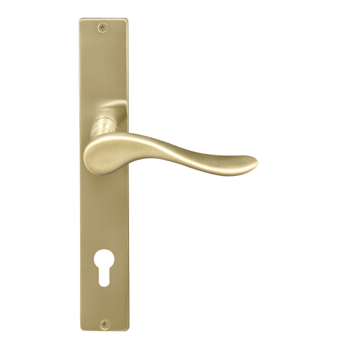 Haven Square Backplate E85 Keyhole in Satin Brass Unlaquered