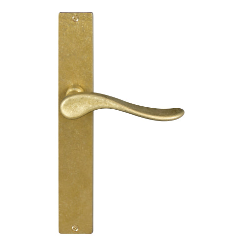 Haven Square Backplate in Rumbled Brass