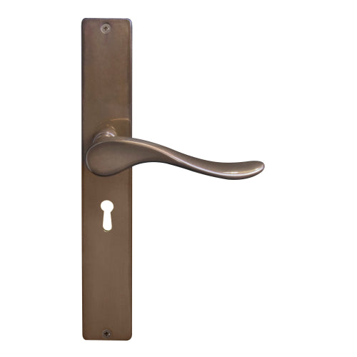 Haven Square Backplate Std Keyhole in Antique Bronze