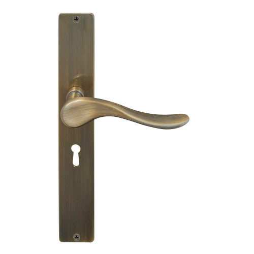 Haven Square Backplate Std Keyhole in Brushed Bronze