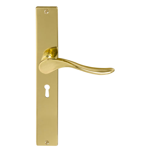 Haven Square Backplate Std Keyhole in Polished Brass Unlacquered