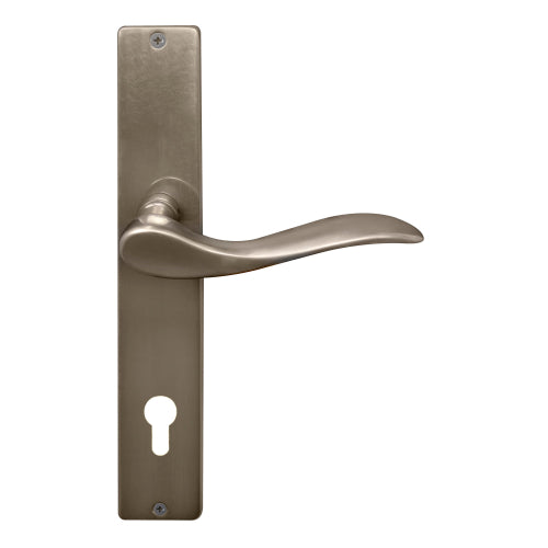 Hermitage Square Backplate E85 Keyhole in Natural Bronze