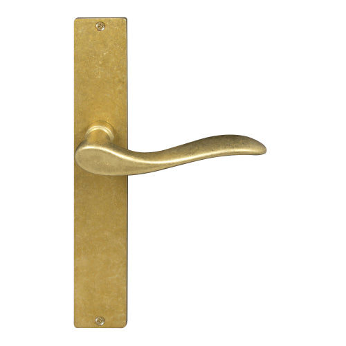 Hermitage Square Backplate in Rumbled Brass