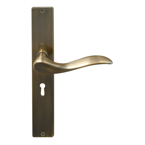 Hermitage Square Backplate Std Keyhole in Brushed Bronze